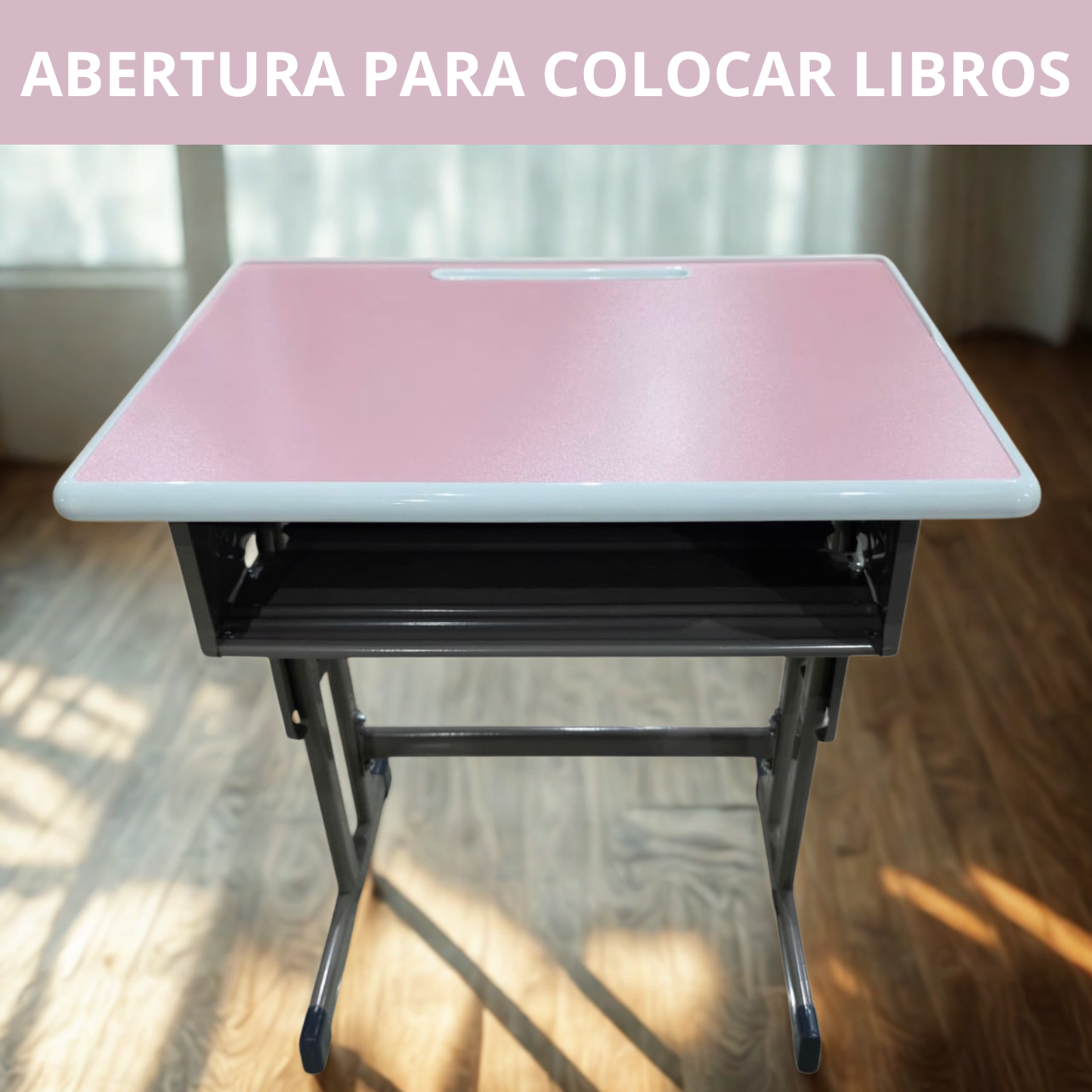 Escritorio Infantil De metal Ajustable Con Banco