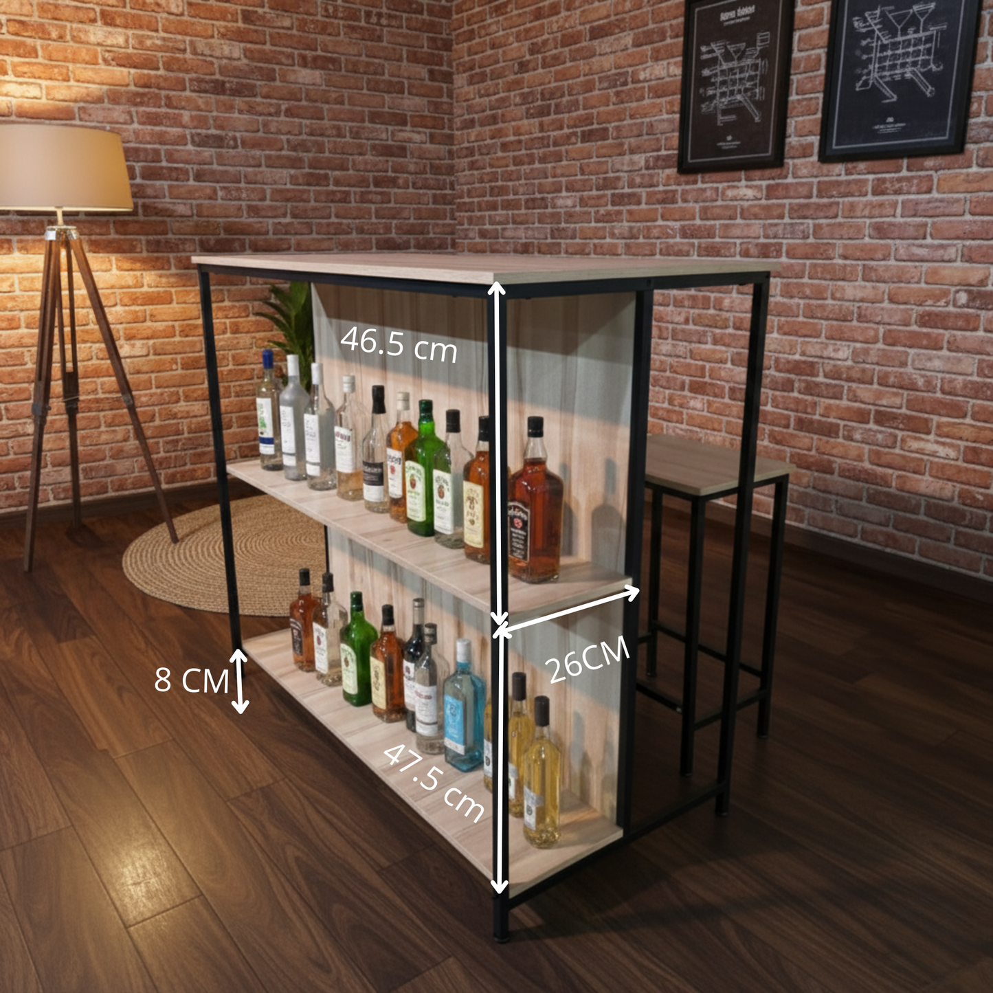 MESA ALTA CON 2 BANCOS