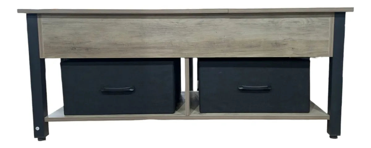 Mesa De Centro Extendible Con Cajones y Multicontactos