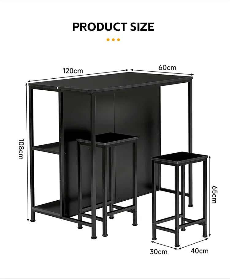 MESA ALTA CON 2 BANCOS