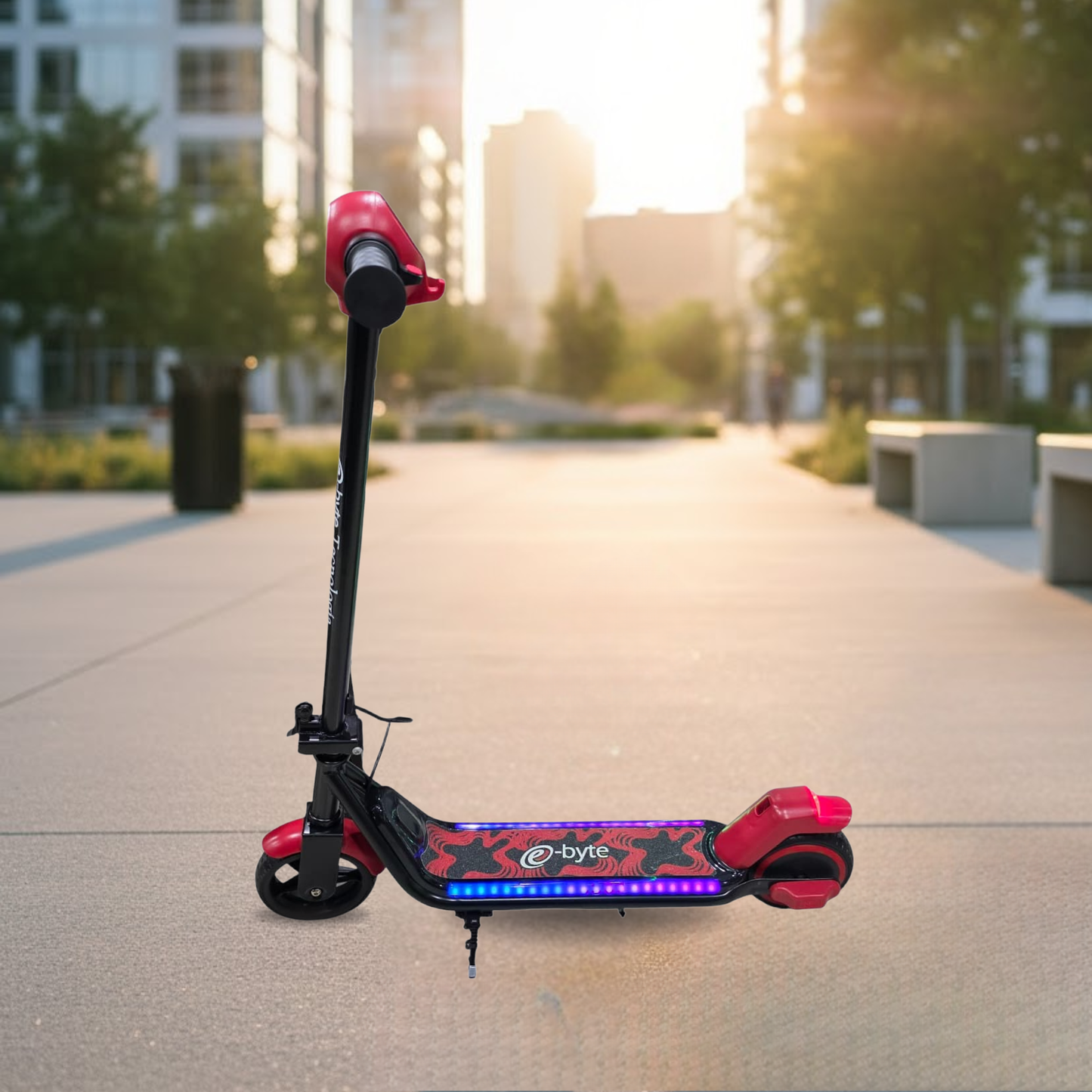 Patín Eléctrico Infantil Plegable Con Luz Led