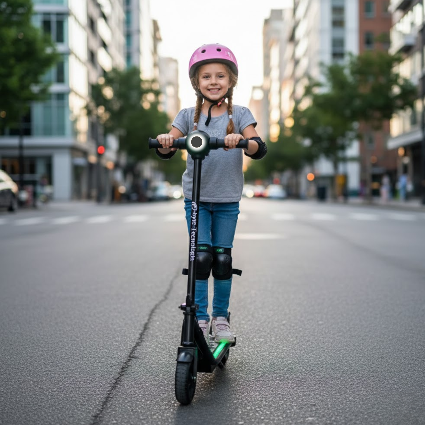 Patín Eléctrico Infantil Plegable Con Luz Led