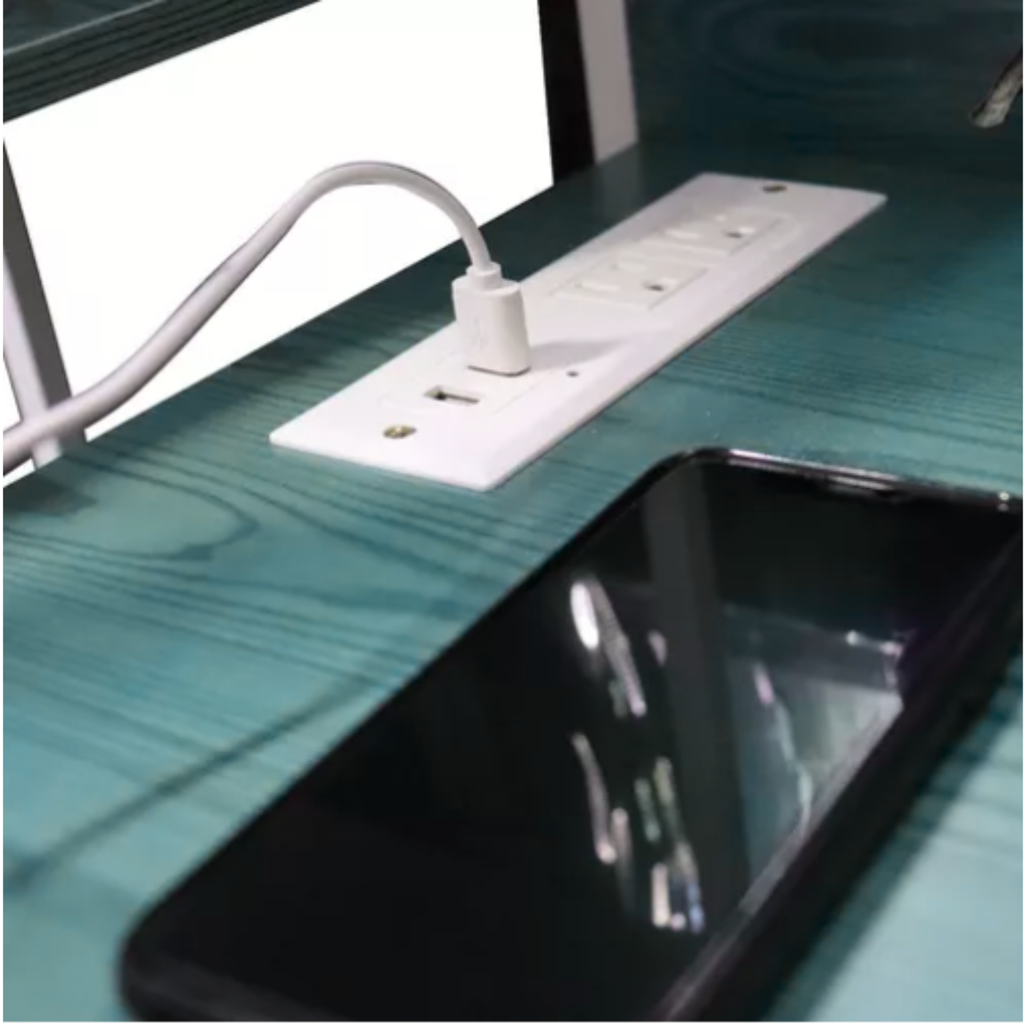 Escritorio Librero Organizador Con Multicontactos