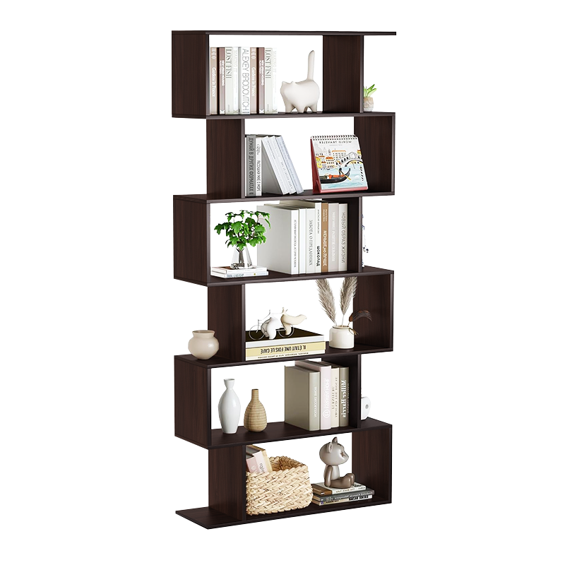 LIBRERO MULTIUSOS EN ZIG ZAG 6 NIVELES