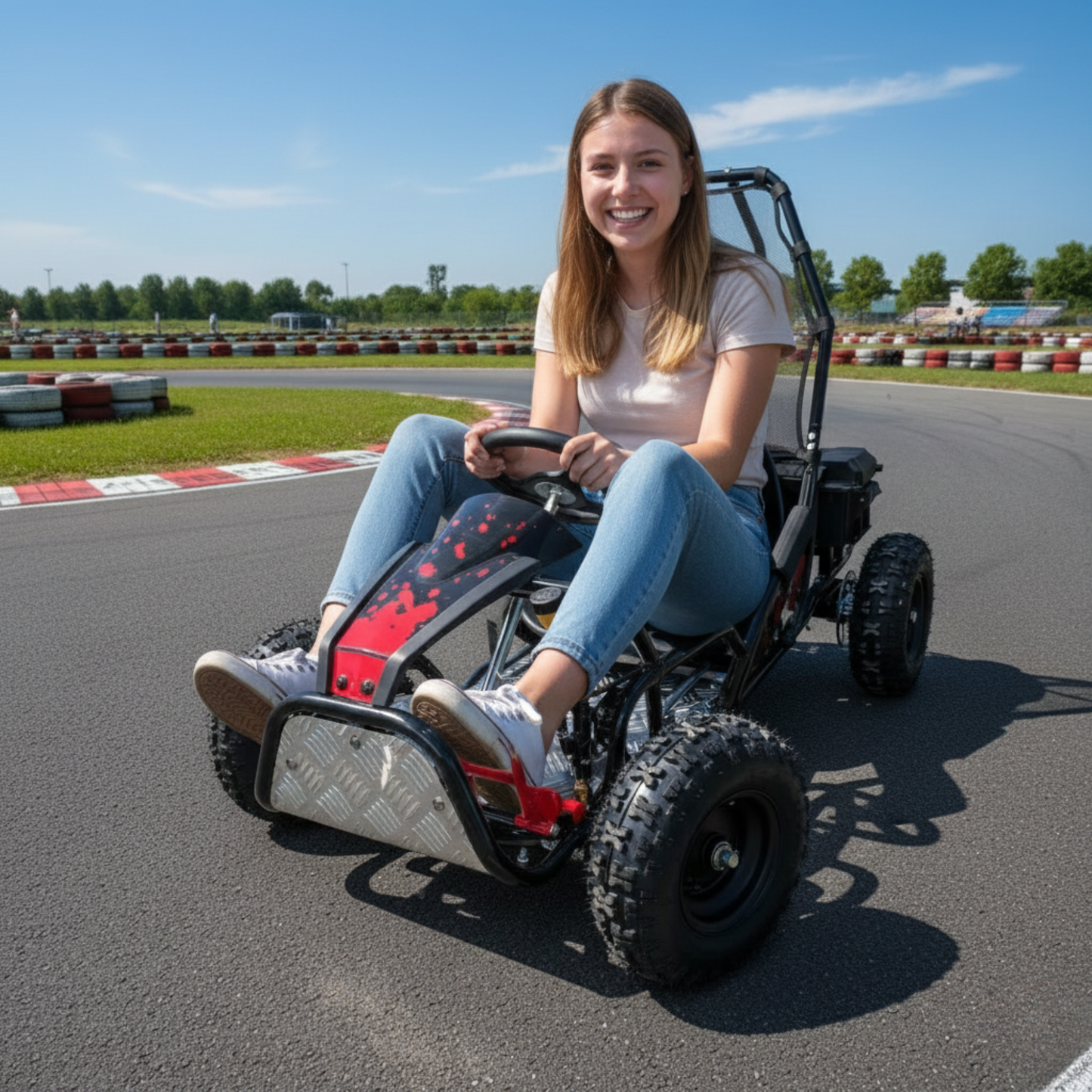 Go-Kart 25km/h Soporta 150kg Eléctrico