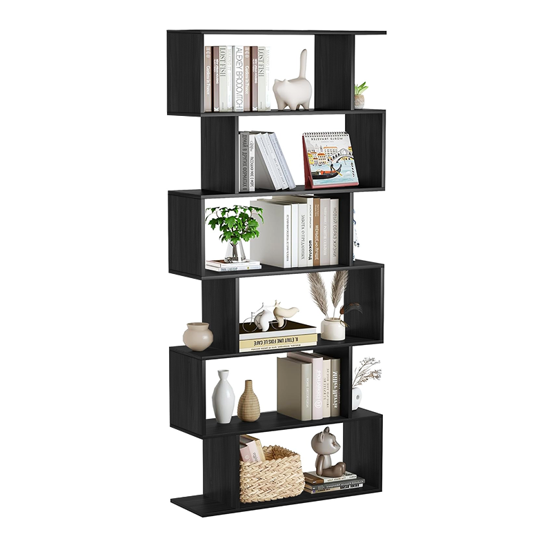 LIBRERO MULTIUSOS EN ZIG ZAG 6 NIVELES