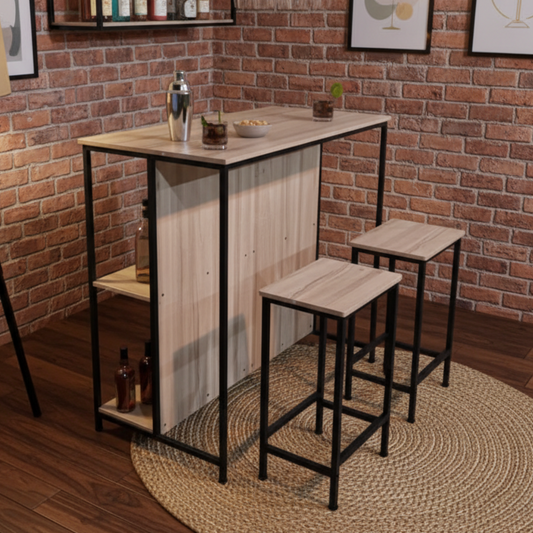 MESA ALTA CON 2 BANCOS