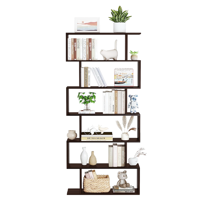 LIBRERO MULTIUSOS EN ZIG ZAG 6 NIVELES