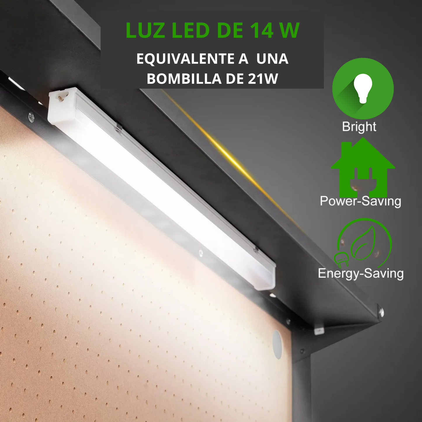 MESA DE TRABAJO RUDO CON LUZ