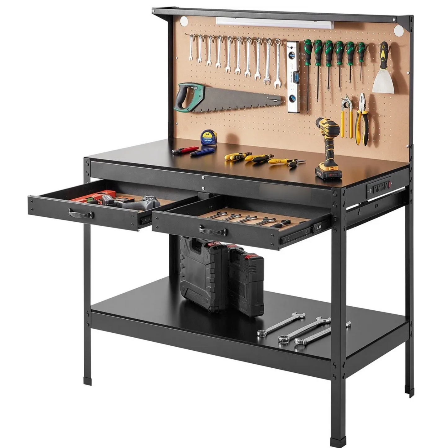 MESA DE TRABAJO RUDO CON LUZ