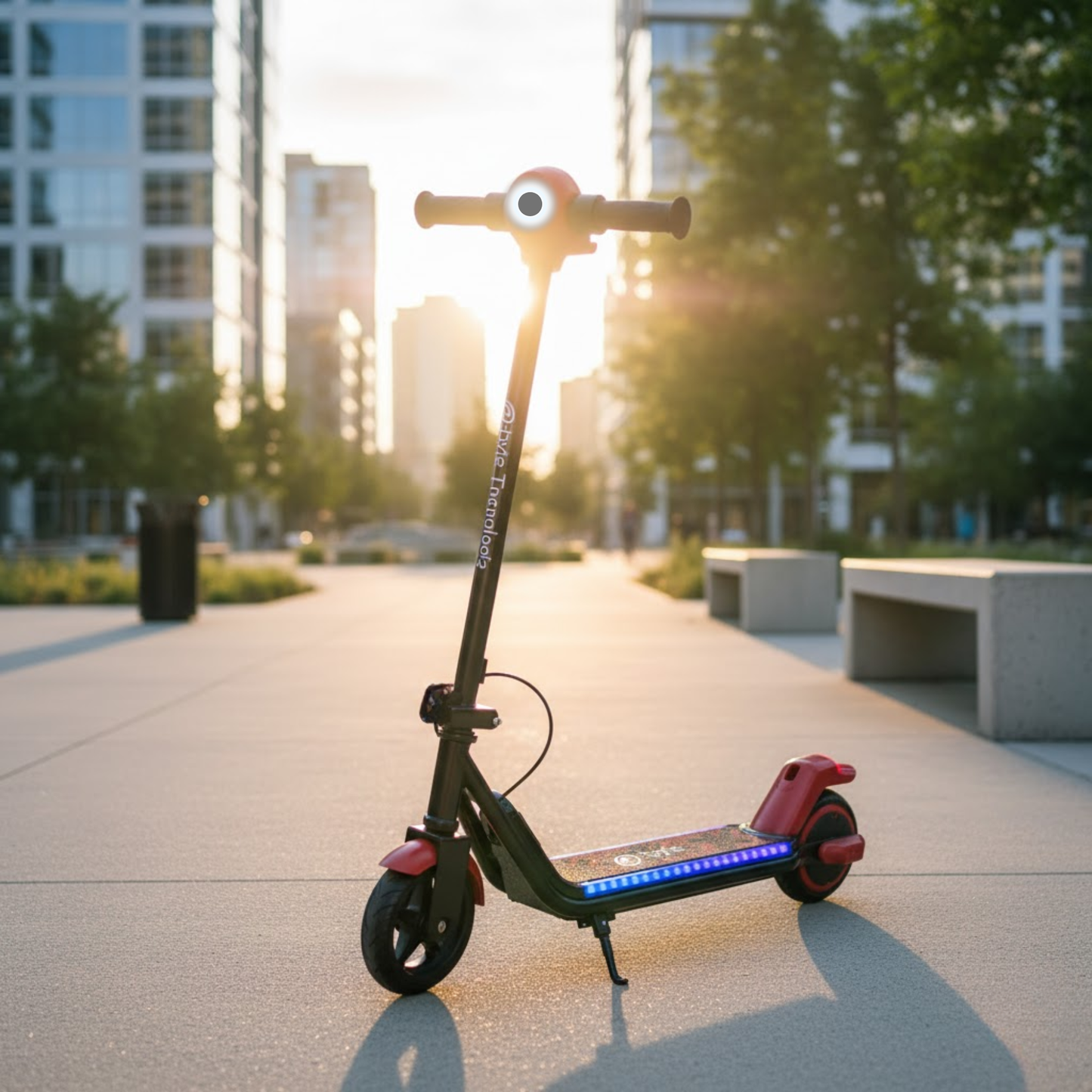Patín Eléctrico Infantil Plegable Con Luz Led