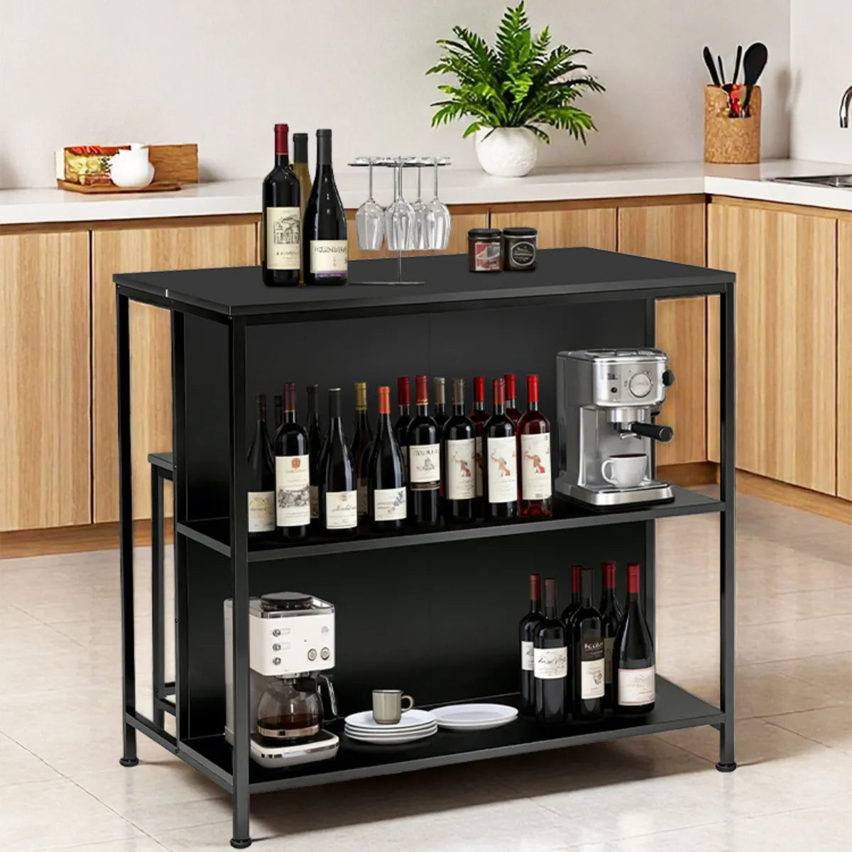 MESA ALTA CON 2 BANCOS