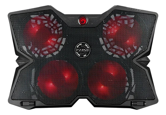 Base Enfriadora Gamer Fn-38 Marvo 4 Ventiladores Hasta 17