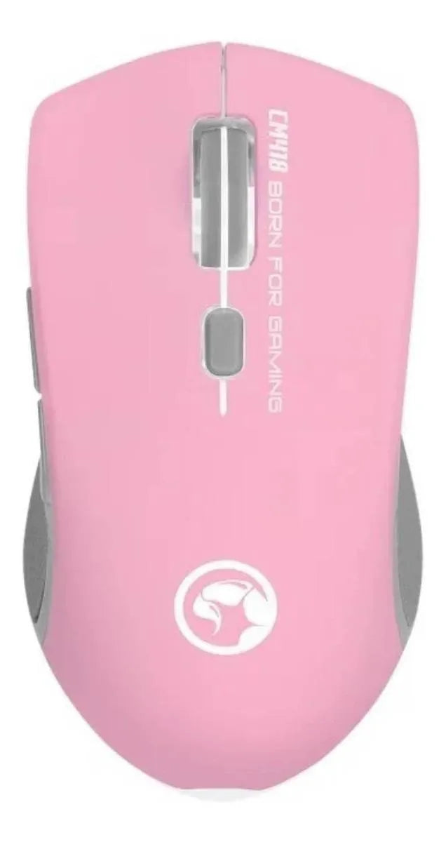 Kit gamer Marvo CM418 rosa con teclado y mouse USB retroiluminados