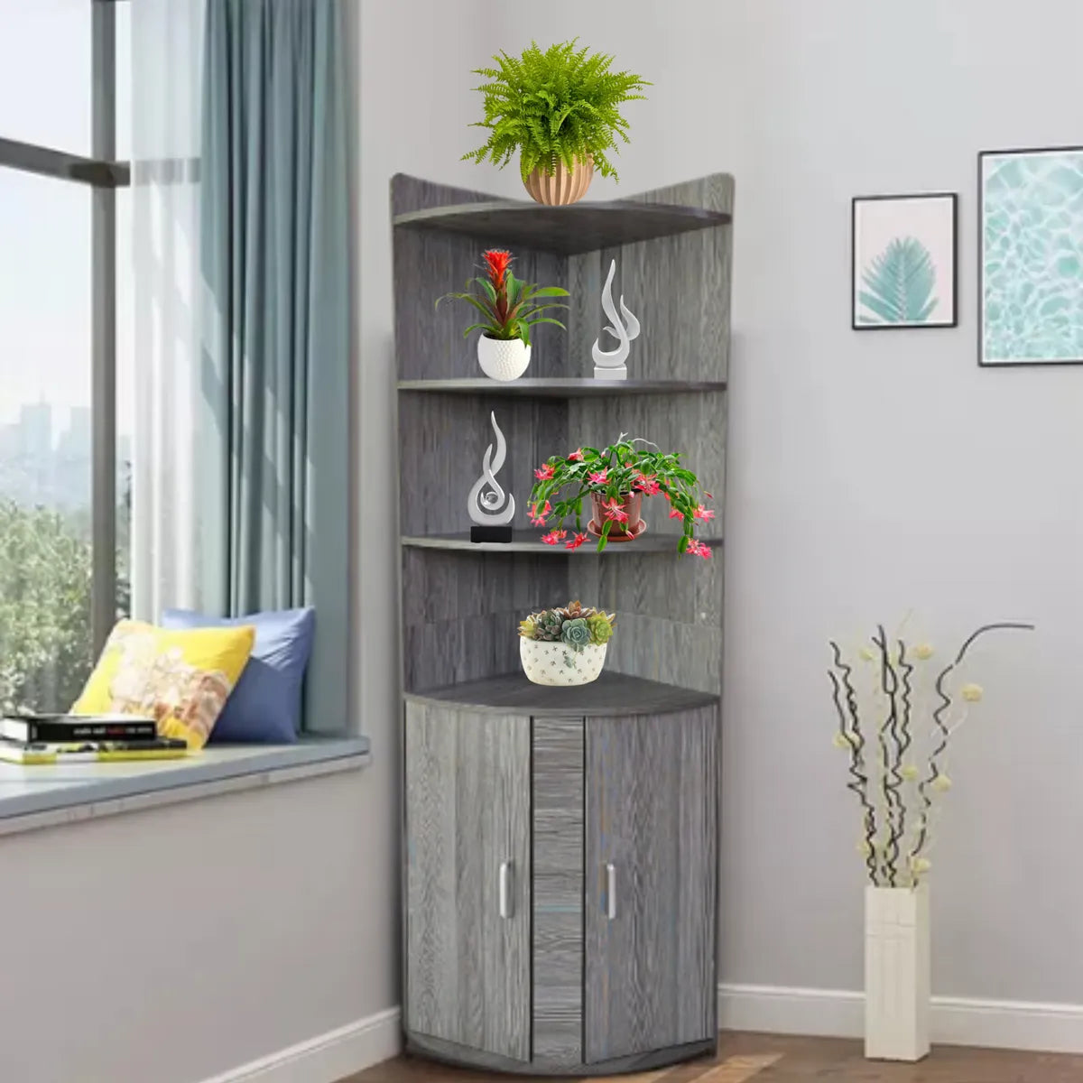 Equinero Librero Con Repisa Y Puertas