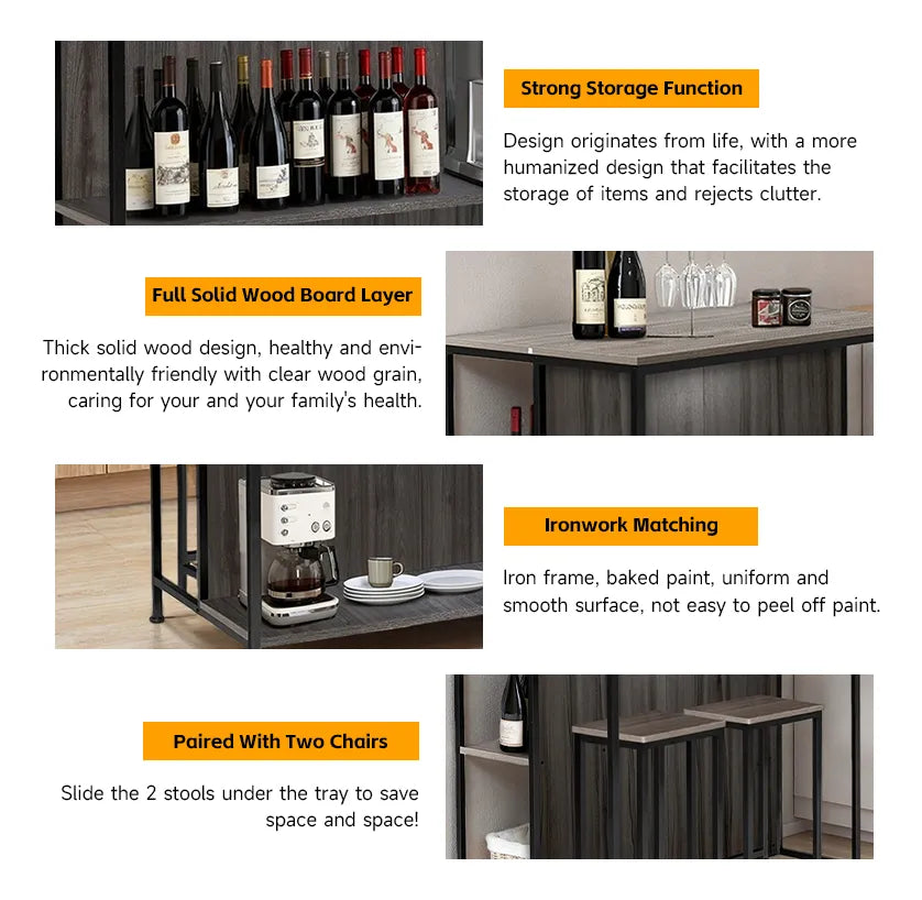 MESA ALTA CON 2 BANCOS