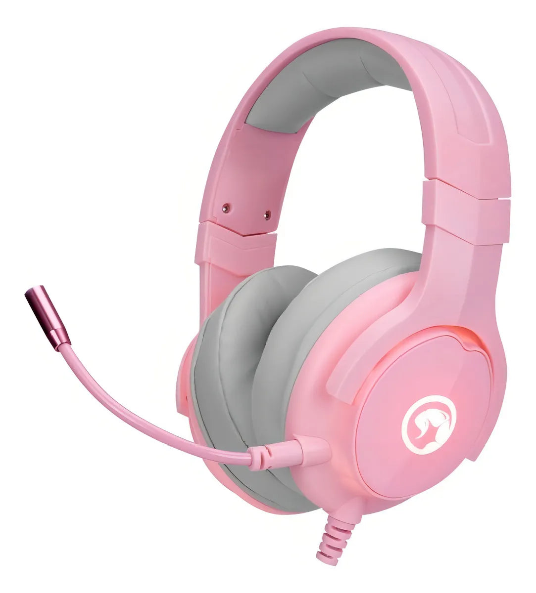 Kit gamer Marvo CM418 rosa con teclado y mouse USB retroiluminados