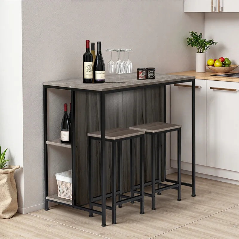 MESA ALTA CON 2 BANCOS