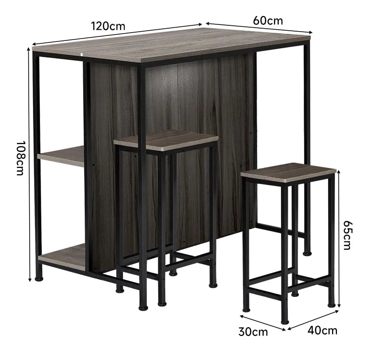 MESA ALTA CON 2 BANCOS