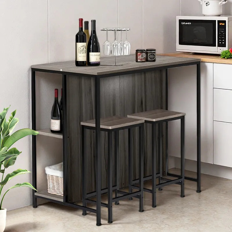 MESA ALTA CON 2 BANCOS