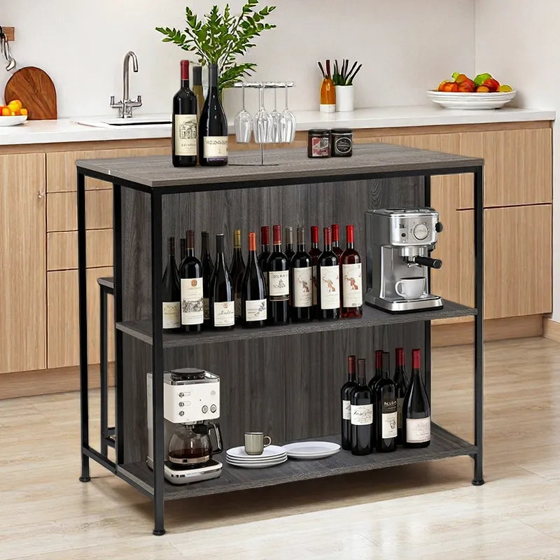 MESA ALTA CON 2 BANCOS