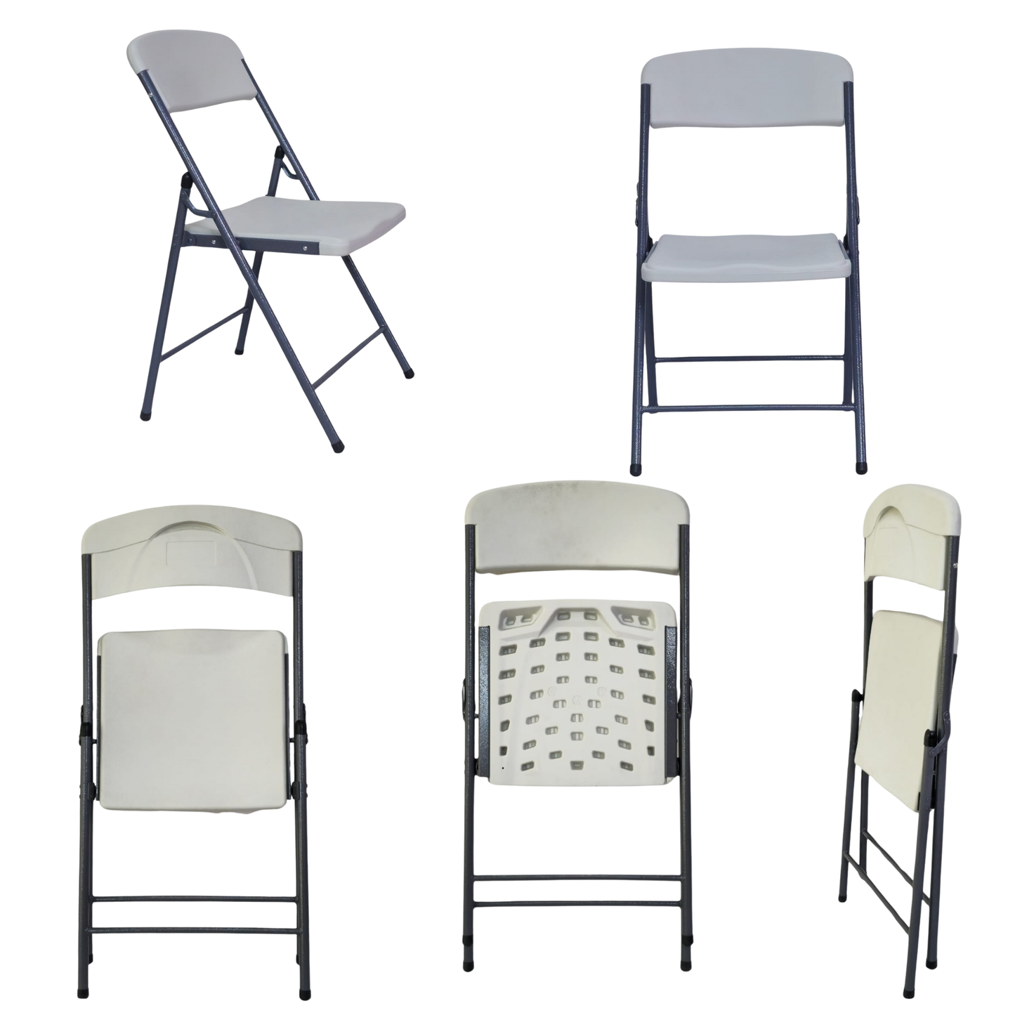 Silla Plegable Blanca Interior y Exterior