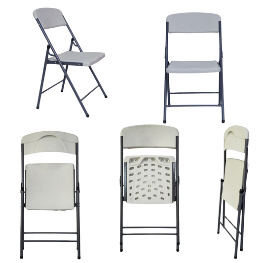 Silla Plegable Blanca Interior y Exterior