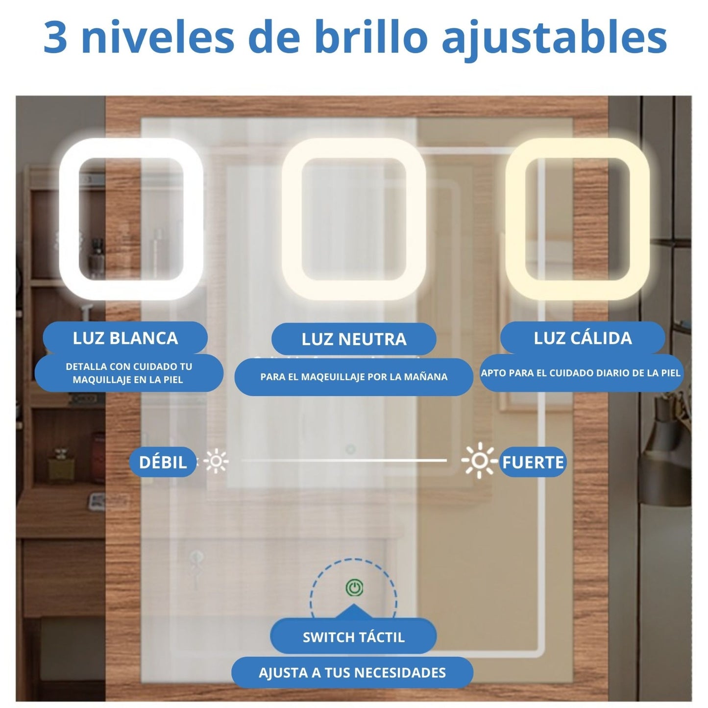 Tocador Infantil Con Espejo Deslizante